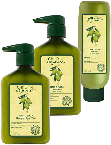 Набор CHI Olive для увлажнения и питания волос, 3 позиции
