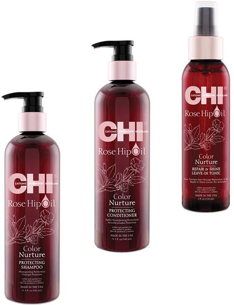 Набор CHI Rose Hip Oil для окрашенных волос (3 позиции)