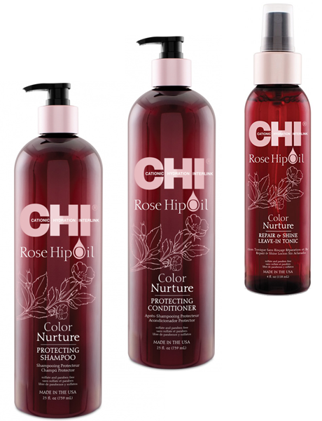 Набор CHI Rose Hip Oil для окрашенных волос №2 (3 позиции)